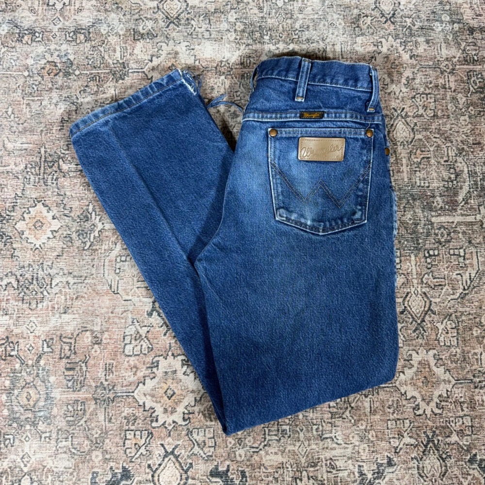 Wrangler 936PWD Cowboy Cut Blue Jeans Mens 32x30 Straight Leg Denim Mexico